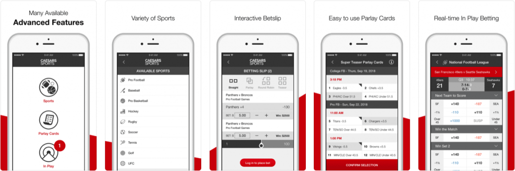 caesars betting app screenshots