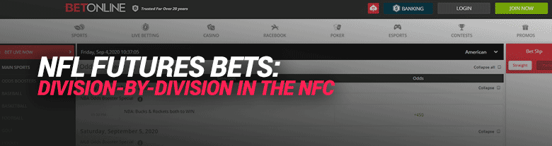 image of nfl futures bets division by division in the nfc