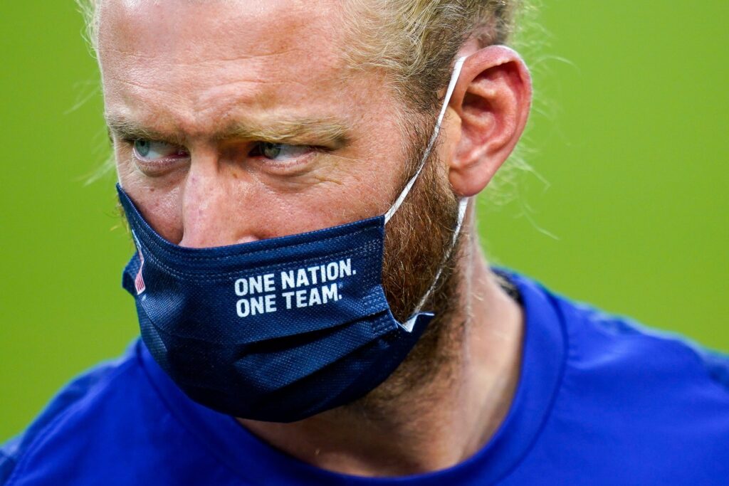 United States defender Tim Ream wears a mask before practice at Nissan Stadium in Nashville, Tenn., Saturday, Sept. 4, 2021.

Usmnt Prac 090421 An 001