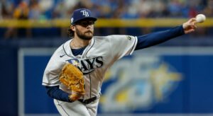 April 26, 2023, Florida, USA: Tampa Bay Rays relief pitcher Josh Fleming 19 is seen on the mound during the third inning against the Houston Astros on Wednesday, April 26, 2023 in St. Petersburg. USA - ZUMAs70_ 20230426_zan_s70_059 Copyright: xTampaxBayxTimesx