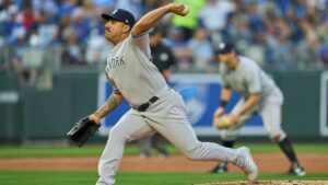 April 29 20261: New York first baseman Nestor Cortes 65 throws a pitch during the game with New York Yankees and Kansas City Royals held at Kauffman Stadium in Kansas City Mo. David Seelig/Cal Medi Kansas City USA - ZUMAc04_ 20210429_zaf_c04_268 Copyright: xDavidxSeeligx/xCalxSportxMediax