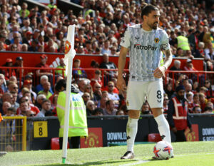 Manchester United, ManU v Wolverhampton Wanderers Premier League 13/05/2023. Wolverhampton Wanderers Defender RubÃ n Neves 8 during the Premier League match between Manchester United and Wolverhampton Wanderers at Old Trafford, Manchester, England on 13 May 2023. Manchester Old Trafford Greater Manchester England Editorial use only DataCo restrictions apply See www.football-dataco.com , Copyright: xJohnxBradleyx PSI-17442-0047