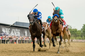 Horse Racing 2023: Preakness Day MAY 20 May 20, 2023, Baltimore, MD, USA: National Treasure, 1, ridden by jockey John Velazquez, wins the Preakness Stakes on Preakness Day at Pimlico Race Course in Baltimore, Maryland on May 20, 2023. Alex Evers/Eclipse Sportswire/CSM/Sipa USACredit Image: Alex Evers/Cal Media/Sipa USA Baltimore Pimlico Race Course MD USA NOxUSExINxGERMANY PUBLICATIONxINxALGxARGxAUTxBRNxBRAxCANxCHIxCHNxCOLxECUxEGYxGRExINDxIRIxIRQxISRxJORxKUWxLIBxLBAxMLTxMEXxMARxOMAxPERxQATxKSAxSUIxSYRxTUNxTURxUAExUKxVENxYEMxONLY Copyright: xCalxSportxMediax Editorial use only