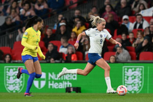 England Women v Brazil CONMEBOL UEFA Women s Champions Cup Finalissima Alessia Russo of England on the attack during the CONMEBOL UEFA Women s Champions Cup Finalissima match between England Women and Brazil at Wembley Stadium, London, England on 6 April 2023. London Wembley Stadium Greater London England Editorial use only , Copyright: xGrahamxHuntx PSI-17188-0175