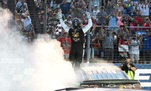 MADISON, IL - JUNE 04: Kyle Busch  8 Richard Childress Racing 3CHI Chevrolet celebrates after winning the NASCAR, Motorsport, USA Cup Series Enjoy Illinois 300 on June 04, 2023, at World Wide Technology Raceway, in Madison, IL. Photo by Keith Gillett/Icon Sportswire AUTO: JUN 04 NASCAR Cup Series Enjoy Illinois 300 EDITORIAL USE ONLY Icon23060430