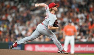 MLB, Baseball Herren, USA Cincinnati Reds at Houston Astros Cincinnati Reds pitcher Andrew Abbott 41 throws a curve-ball in the bottom of the second inning during the MLB interleague game between the Cincinnati Reds and the Houston Astros on Friday, June 16, 2023, at Minute Maid Park in Houston, Texas. The Reds defeated the Astros 2-1. Tom Walko/Image of Sipa USA Houston Minute Maid Park Texas United States NOxUSExINxGERMANY PUBLICATIONxINxALGxARGxAUTxBRNxBRAxCANxCHIxCHNxCOLxECUxEGYxGRExINDxIRIxIRQxISRxJORxKUWxLIBxLBAxMLTxMEXxMARxOMAxPERxQATxKSAxSUIxSYRxTUNxTURxUAExUKxVENxYEMxONLY Copyright: xImagexofxSportx Editorial use only