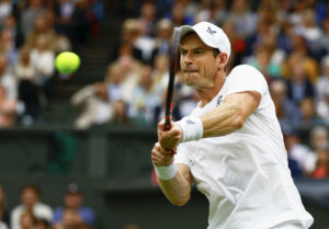 Tennis: Wimbledon championships Andy Murray of Britain plays against compatriot Ryan Peniston in the men s singles first round at the Wimbledon tennis tournament in London on July 4, 2023. PUBLICATIONxINxGERxSUIxAUTxHUNxONLY A14AA0001648943P