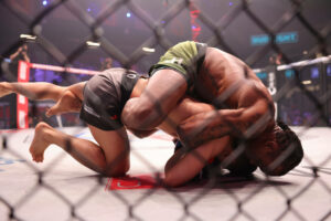 June 8, 2023, Atlanta, Georgia, USA: Atlanta, GA - June 8: Top Bubba Jenkins flattens out Jo Sungbin during PFL Atlanta 4 on June 8, 2023 at the Overtime Elite Arena in Atlanta, Georgia. Atlanta USA - ZUMAp175 20230608_zsa_p175_088 Copyright: xAaronxLitzx