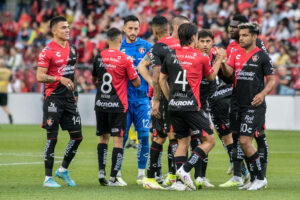 July 30, 2023, Toronto, Ontario, Canada: Atlas FC players huddle before the Leagues Cup game between Toronto FC and Atlas FC at BMO field in Toronto. .The game ended 0-1 Toronto Canada - ZUMAs197 20230730_zaa_s197_160 Copyright: xAngelxMarchinix