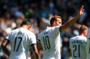Tottenham Hotspur v Shakhtar Donetsk, Tottenham, UK - 6 Aug 2023 Goal celebration for Harry Kane of Tottenham Hotspur during the Pre Season Friendly Match between Tottenham Hotspur and Shakhtar Donetsk at the Tottenham Hotspur Stadium, Haringey, London on Saturday 6th August 2023  London The Tottenham Hotspur Stadium London England Copyright: xGeorgexBeck/PPAUKx PPA-043170