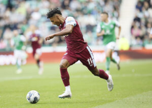 Hibernian v Aston Villa UEFA Europa Conference League Ollie Watkins of Aston Villa on the ball during the UEFA Europa Conference League Play-Off First Leg match at Easter Road, Edinburgh Copyright: xFredxPalmerx FIL-18859-0071