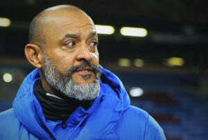 Burnley v Tottenham Hotspur EFL Cup 27/10/2021. Tottenham Hotspur manager Nuno Espirito Santo during the EFL Cup match between Burnley and Tottenham Hotspur at Turf Moor, Burnley, England on 27 October 2021. Burnley Turf Moor Lancashire England Editorial use only DataCo restrictions apply See www.football-dataco.com  , Copyright: xJohnxBradleyx PSI-13912-0038