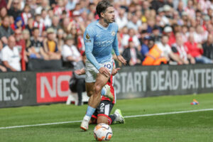 Sheffield United v Manchester City Premier League 27/08/2023. Jack Grealish 10 of Manchester City during the Premier League match between Sheffield United and Manchester City at Bramall Lane, Sheffield, England on 27 August 2023. Editorial use only DataCo restrictions apply See www.football-dataco.com , Copyright: xJezxTighex PSI-17904-0035