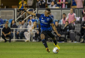 MLS, Fussball Herren, USA 2023: Minnesota vs San Jose SEPT 02 September 02, 2023 San Jose, CA USA San Jose forward Jeremy Ebobisse 11attempt to kick a goal during the MLS game between Minnesota United FC and the San Jose Earthquakes. The game ends in a tie 1-1 at PayPal Park San Jose Calif. Thurman James / CSM/Sipa USA Credit Image: Thurman James/Cal Media/Sipa USA San Jose PayPal Park CA USA NOxUSExINxGERMANY PUBLICATIONxINxALGxARGxAUTxBRNxBRAxCANxCHIxCHNxCOLxECUxEGYxGRExINDxIRIxIRQxISRxJORxKUWxLIBxLBAxMLTxMEXxMARxOMAxPERxQATxKSAxSUIxSYRxTUNxTURxUAExUKxVENxYEMxONLY Copyright: xCalxSportxMediax Editorial use only