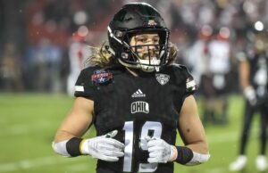 December 19, 2018 Frisco, TX...Ohio University Bobcat receiver DL Knock (19) in action at the NCAA College League USA football Frisco Bowl game between the Ohio Bobcats and the San Diego State Aztecs at the Frisco Bowl, in Frisco, TX. (Absolute Complete Photographer & Company Credit: Joe Calomeni / MarinMedia.org / Cal Media) NCAA Football 2018: San Diego State vs Ohio University DEC 19  - ZUMAc04_ 20181219_zaf_c04_403 Copyright: xJoexCalomenix/xMarinmedia.Orgx/x