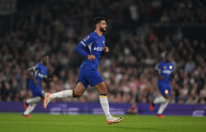 Armando Broja of Chelsea during the Premier League match between Fulham and Chelsea at Craven Cottage, London, England on 2 October 2023. Copyright: xAndyxRowlandx PMI-5809-0030