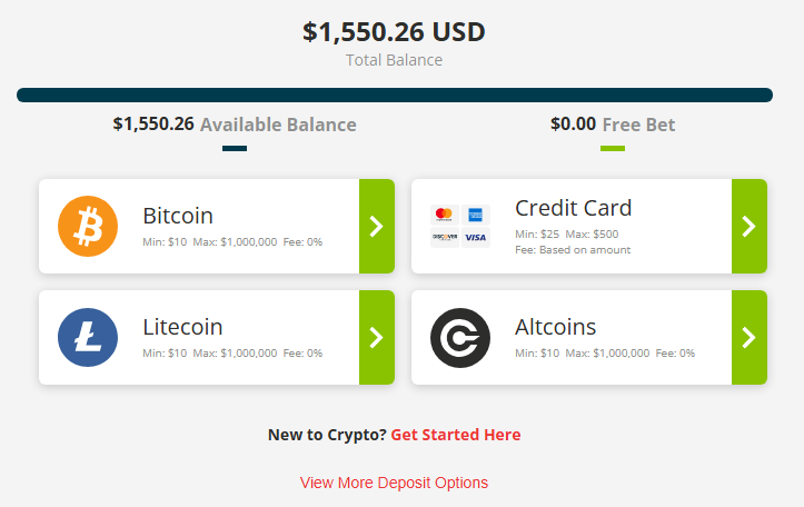 image of betonline wallet after using up all the bonuses
