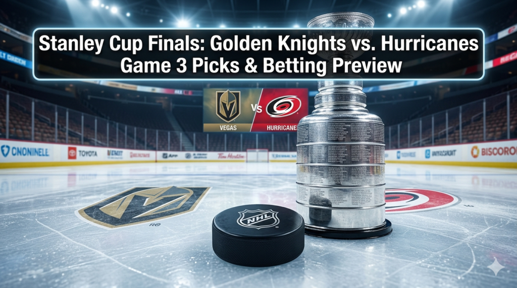 Stanley Cup: Vegas Golden Knights vs. Carolina Hurricanes Picks – Game 3 Betting Preview, Team News, and Predictions (Jun 6)