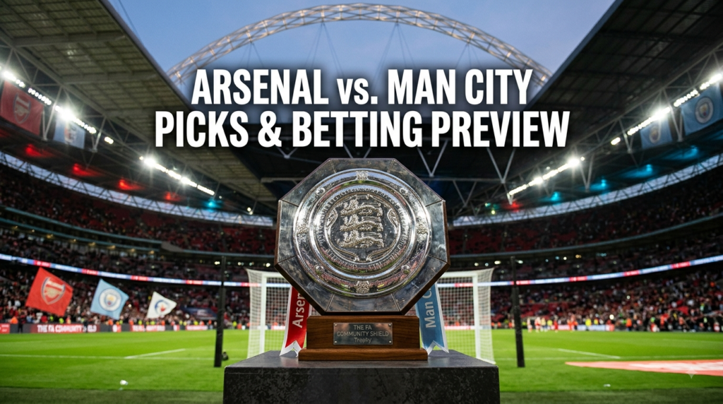 Arsenal vs. Man City Picks – Community Shield Playoff Betting Preview, Team News, and Predictions (Aug 16)